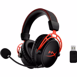 HyperX Cloud Alpha – Cuffie da gaming wireless (nere-rosse) - Vista aggiuntiva 8