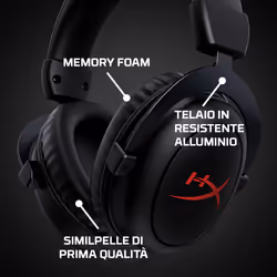 HyperX Cloud Core – Cuffie da gaming wireless (nero) - Vista aggiuntiva 6