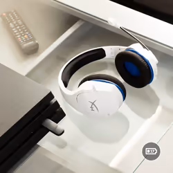 HyperX Cloud Stinger Core – Cuffie da gaming wireless (bianco-blu) – PS5-PS4 - Vista aggiuntiva 4