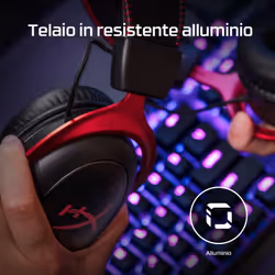 HyperX Cloud II Wireless – Cuffie da gaming (nero-rosso) - Vista aggiuntiva 7