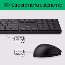 HP Combo tastiera e mouse wireless 650 - Vista aggiuntiva 7