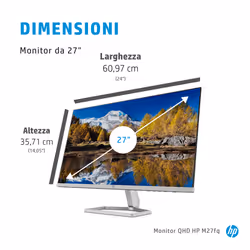 HP M27fq QHD Monitor - Vista aggiuntiva 7