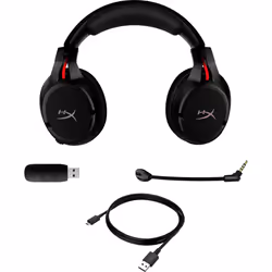 HyperX Cloud Flight – Cuffie da gaming wireless (nero-rosso) - Vista aggiuntiva 5