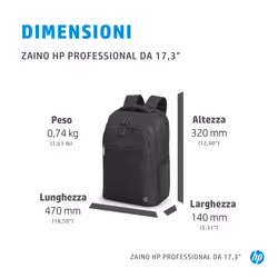 HP Professional 17.3-inch Backpack - Vista aggiuntiva 4