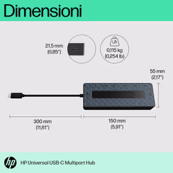 HP Universal USB-C Multiport Hub - Vista aggiuntiva 8