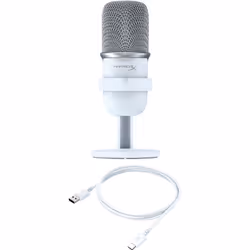 HyperX SoloCast - USB Microphone (White) Bianco Microfono per console di gioco - Vista aggiuntiva 7