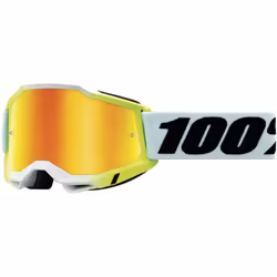 100% Accuri 2 Dunder Occhiali da motocross, nero-bianco, dimensione S per uomo