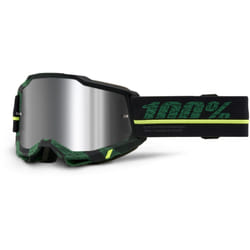 100% Accuri II Overlord Occhiali da motocross, nero-verde per uomo
