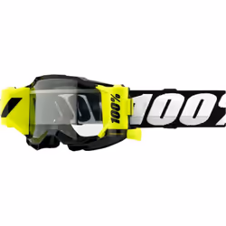 100% Accuri 2 Forecast Occhiali da motocross per bambini, nero-giallo