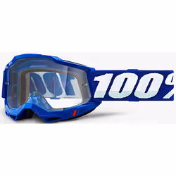 100% Accuri II OTG Essential Occhiali da motocross, bianco-blu per uomo