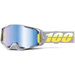 100% Armega Complex Occhiali da motocross, grigio-giallo per uomo
