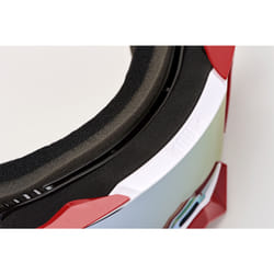 100% Armega Essential Chrome Occhiali da motocross, bianco-rosso per uomo