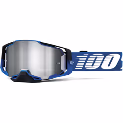 100% Armega Rockchuck Occhiali da motocross, bianco-blu per uomo