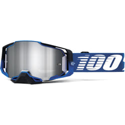 100% Armega Rockchuck Occhiali da motocross, bianco-blu per uomo