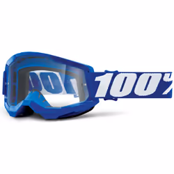 100% Strata 2 Clear Occhiali da motocross, bianco-blu per uomo
