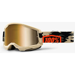 100% Strata 2 Kombat Occhiali da motocross, nero-grigio-verde-marrone per uomo