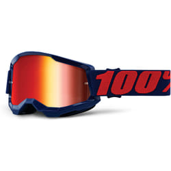 100% Strata 2 Occhiali da motocross, rosso-blu per uomo