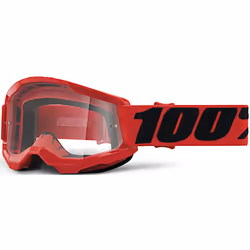 100% Strata 2 Essential Occhiali da motocross giovanile, rosso