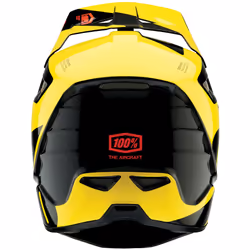 100% Aircraft Composite LTD Neon Yellow Casco Downhill, nero-giallo, dimensione L per uomo