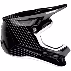 100% Aircraft Composite Silo Casco Downhill, nero-bianco, dimensione L per uomo