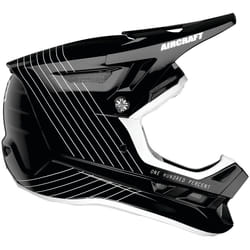 100% Aircraft Composite Silo Casco Downhill, nero-bianco, dimensione L per uomo