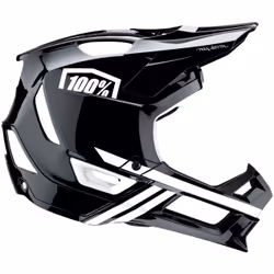 100% Trajecta Casco Downhill, nero-bianco, dimensione L 58 60 per uomo