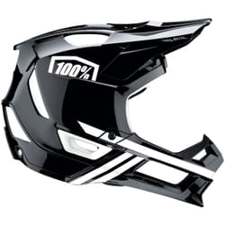 100% Trajecta Casco Downhill, nero-bianco, dimensione L 58 60 per uomo