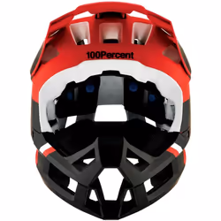 100% Trajecta Casco Downhill, nero-rosso, dimensione M 56 57 58 per uomo