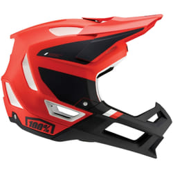 100% Trajecta Casco Downhill, nero-rosso, dimensione L 58 60 per uomo