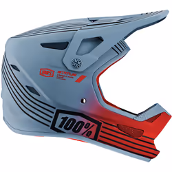 100% Status Stripes Casco Downhill, grigio-argento, dimensione XS per uomo