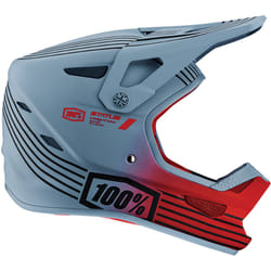 100% Status Stripes Casco Downhill, grigio-argento, dimensione XS per uomo