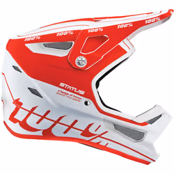 100% Status Casco Downhill, bianco-rosso, dimensione XL per uomo