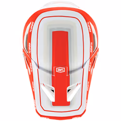 100% Status Casco da discesa giovanile, bianco-rosso, dimensione M