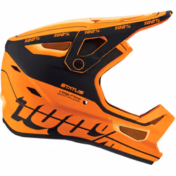 100% Status Casco da discesa giovanile, nero-arancione, dimensione S