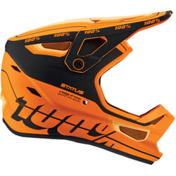 100% Status Casco da discesa giovanile, nero-arancione, dimensione S