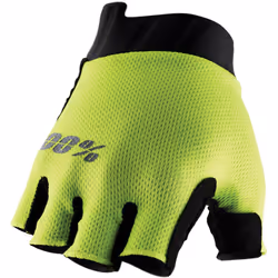 100% Exceeda Gel Guanti da bicicletta da donna, nero-giallo, dimensione M per donne