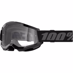 100% Strata 2 Essential Occhiali da motocross, nero-grigio per uomo