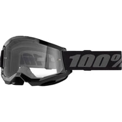100% Strata 2 Essential Occhiali da motocross, nero-grigio per uomo