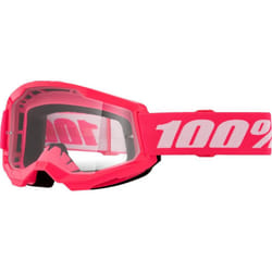 100% Strata 2 Essential Occhiali da motocross, bianco-rosa per uomo