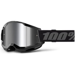 100% Strata 2 Essential Chrome Occhiali da motocross, nero-grigio per uomo