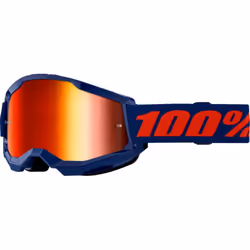 100% Strata 2 Essential Chrome Occhiali da motocross, rosso-blu per uomo