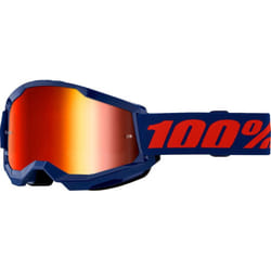 100% Strata 2 Essential Chrome Occhiali da motocross, rosso-blu per uomo