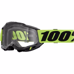 100% Accuri II Essential Occhiali da motocross, nero-giallo per uomo