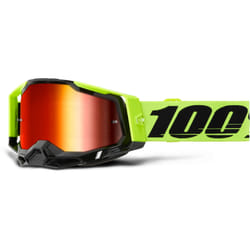 100% Racecraft II Essential Occhiali da motocross, nero-giallo per uomo