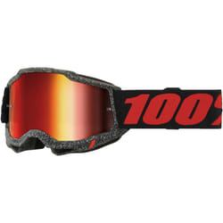 100% Accuri 2 Huaraki Occhiali da motocross, nero-rosso per uomo