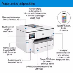 HP OfficeJet Pro Stampante multifunzione per grandi formati 9730e - Vista aggiuntiva 6