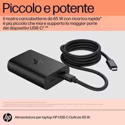 HP Caricabatterie per laptop USB-C GaN da 65 W - Vista aggiuntiva 6