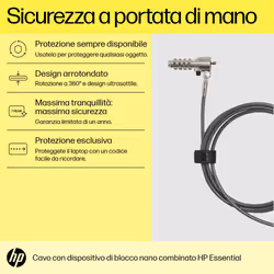 HP Lucchetto a combinazione per cavo nano Essential - Vista aggiuntiva 4