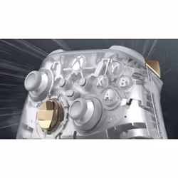 Microsoft Ghost Cipher Oro, Grigio chiaro, Trasparente Bluetooth/USB Gamepad Analogico/Digitale Android, PC, Xbox One, Xbox Series S, Xbox Series X, iOS
