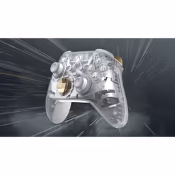 Microsoft Ghost Cipher Oro, Grigio chiaro, Trasparente Bluetooth/USB Gamepad Analogico/Digitale Android, PC, Xbox One, Xbox Series S, Xbox Series X, iOS